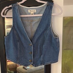Madewell Blue Denim Tank Top
